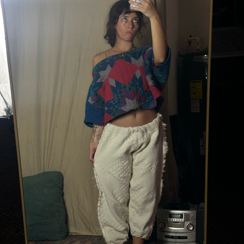 Ooak Colorful Patchwork Crop Top - image 7